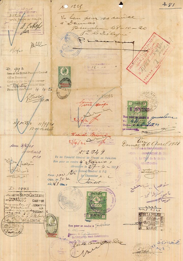 רישיון נסיעה של יוסף יואל ריבלין, 1920 (A486\224)
